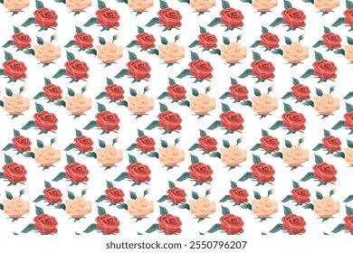 Rose Padrão sem emenda, design para têxtil, papel, fundo. convite, casamento ou saudação cartões ilustração