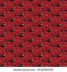 Rose seamless pattern, Floral pattern for textile, wrapping, background