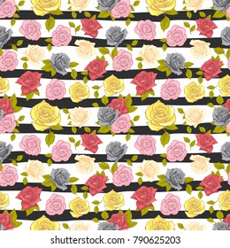 Rose Seamless pattern, flower seamless pattern, vector floral seamless pattern, flower background, rose texture. suitable for printing textile