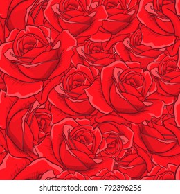 Rose Seamless pattern, flower seamless pattern, vector floral seamless pattern, flower background, rose texture. suitable for printing textile