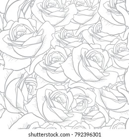 Rose Seamless pattern, flower seamless pattern, vector floral seamless pattern, flower background, rose texture. suitable for printing textile