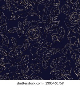 El modelo Rose es transparente. Lujosas paredes de flores de estilo vintage. Tejido de rosas en flor para el diseño floral. Ilustración vectorial.