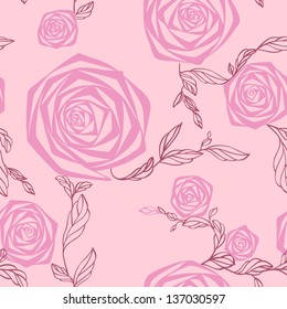 Rose. Seamless texture. Vector eps 10