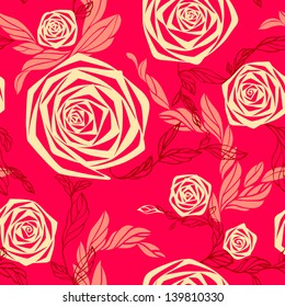 Rose. Seamless texture. Vector eps 10