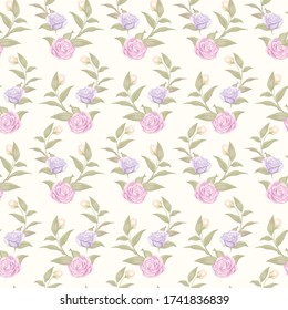 rose seamless vector design template for textile and fashion industry