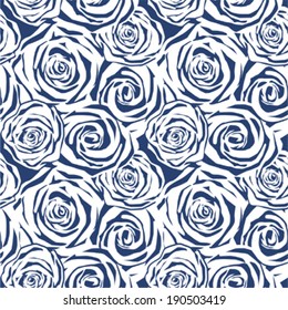Rose seamless vector pattern