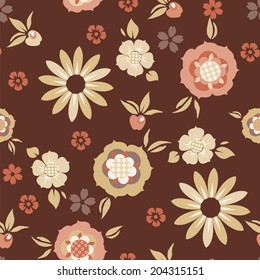 Rose seamless vector pattern