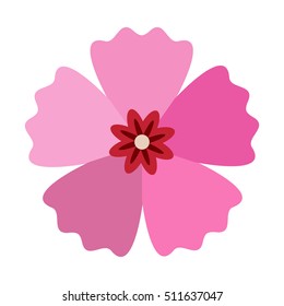 Rose of Sharon icon in flat style Mugunghwa - vector