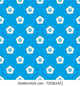Rose Sharon  korean national flower pattern repeat seamless in blue color for any design  Vector geometric illustration