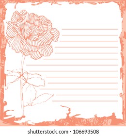 rose sheet of paper