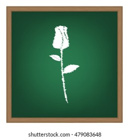 Rose sign illustration. Flat style black icon on white.