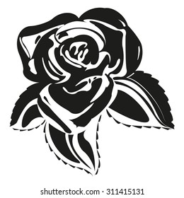 Rose silhouette