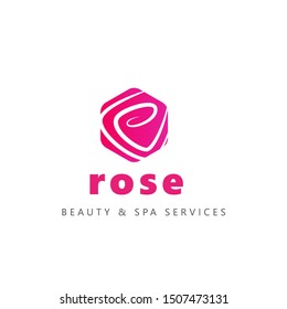 ROSE SILHOUETTE, BEAUTY AND SPA LOGO, ICON