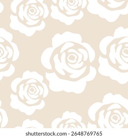 rose silhouette floral seamless pattern for fabric, textiles, clothing, wallpaper, cover, banner, home decor, florals backgrounds