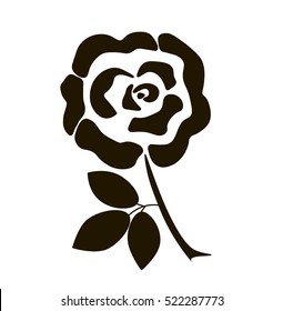 rose, silhouette, flower