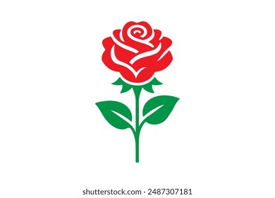 rose silhouette vector art design 