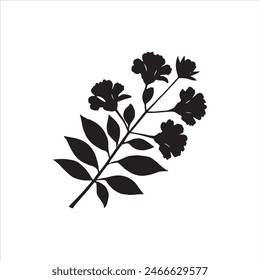 Rose silhouette vector illustration Design