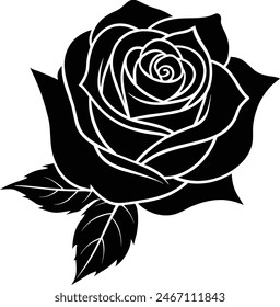 Rose Silhouette Vector illustration design