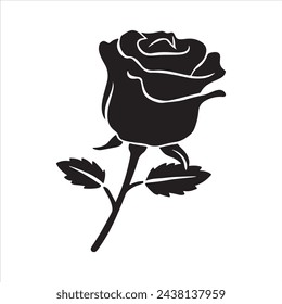 rose silhouettes. with fully editable