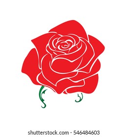 Rose Sketch Flower Design Element Vector Stock Vector (Royalty Free ...