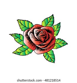 Rose. Sketchy style.