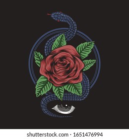 Rose Snake vector illustration for your company or brand