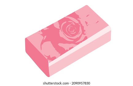 rose soap with the texture on top