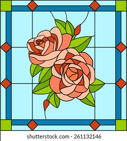 Rose, Stained glass window