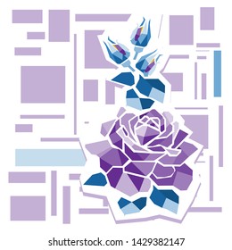rose styling background violet plant geometric