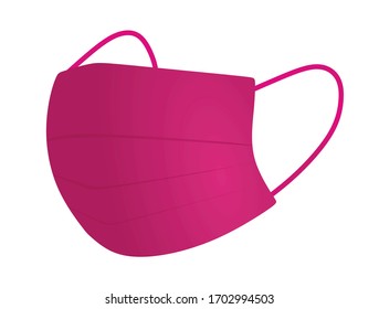 Rose surgery mask. vector illustration