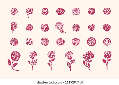 Rose symbol illustration