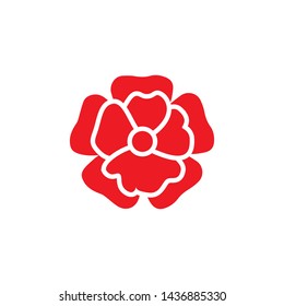 rose symbol vector logo design