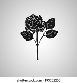 rose symbols, decorative vector illustration