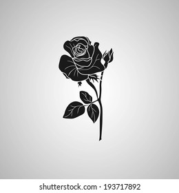 rose symbols, decorative vector illustration