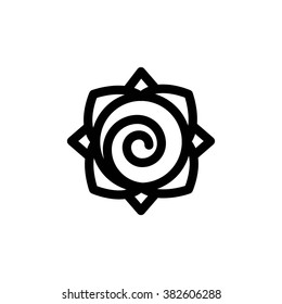 Rose tattoo minimal vector icon