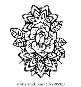 Rose Tattoo Mystic Symbol Flower String Stock Vector (Royalty Free ...