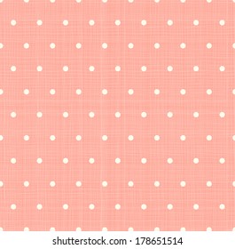  Rose textile background with polka dots / vector illustration