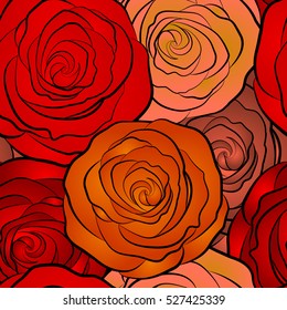 Rose texture vector Illustration. Abstract with stylized rose flowers. Hold rose flower.