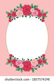 Rose themed background.A frame that gave a change in size to the same design.Good frame for a4 size paper.Certificate frame.