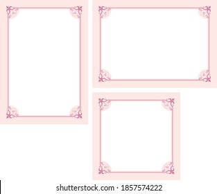 Fondo con tema de rosa.Marco que dio un cambio de tamaño al mismo diseño.Marco bueno para un papel de tamaño4.Marco de certificado.