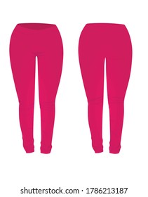 Rose  tight pants. vector illustration
