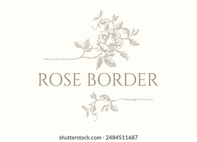 Borde de título rosa. Elemento decorativo.