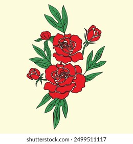 Rose Vector 2D Art Illustration