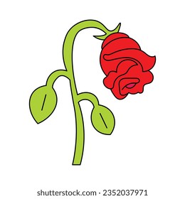 Rose vector art design for lovers