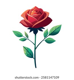 Rose vector art. Happy Valentine's day 