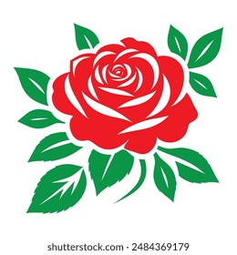 A rose vector art illustration