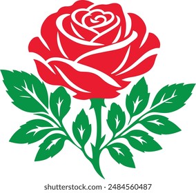 A rose vector art illustration