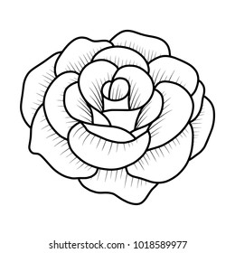 rose Vector cartoon illustration for stickers, pins and print