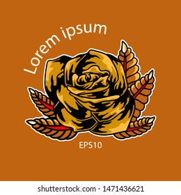 Rose vector design, tshirt design, vector eps 10.