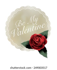 rose vector drawing eps10, vintage style graphic